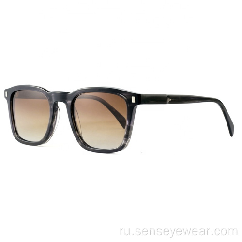 Модные дизайнерские винтажные поляризованные солнцезащитные очки ацетата